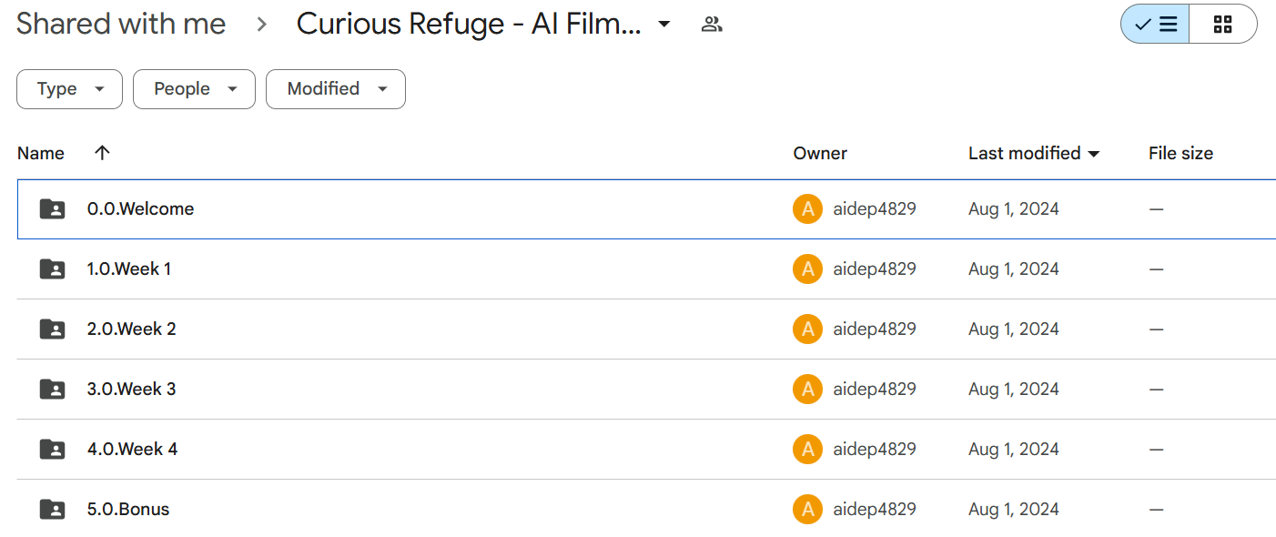 Download Curious Refuge AI Filmmaking Course