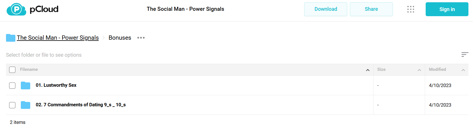 Power Signals