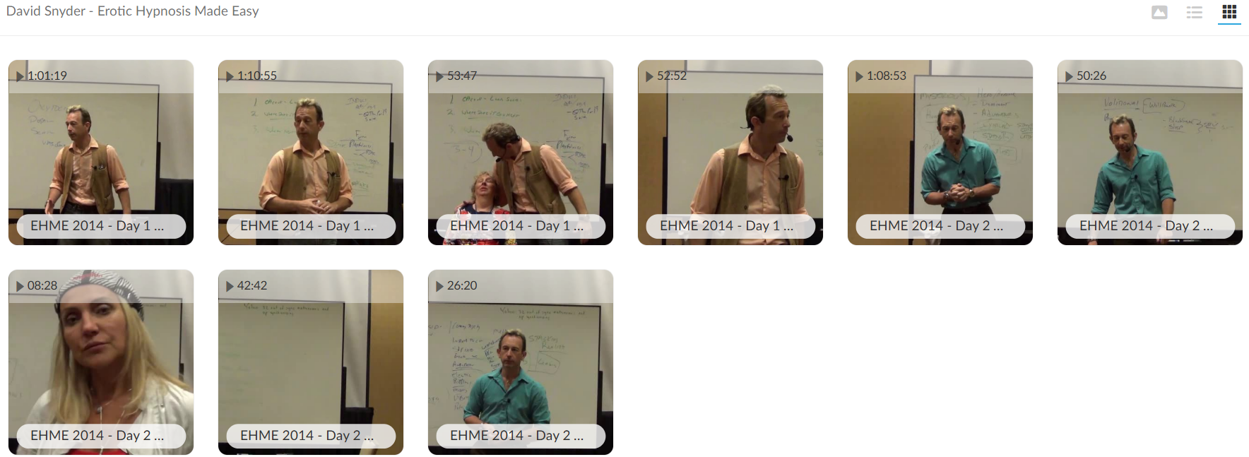 David Snyder course 